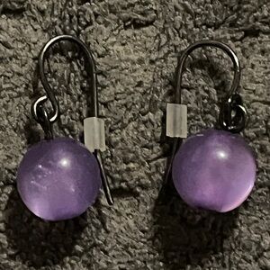 Elegant Purple Drop Earrings